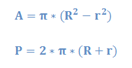 Annulus Area and Perimeter