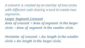 Crescent Area and Perimeter