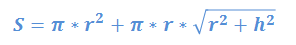 Cone surface area