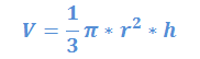 Cone volume