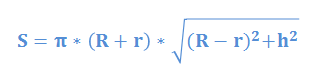 Frustum surface area